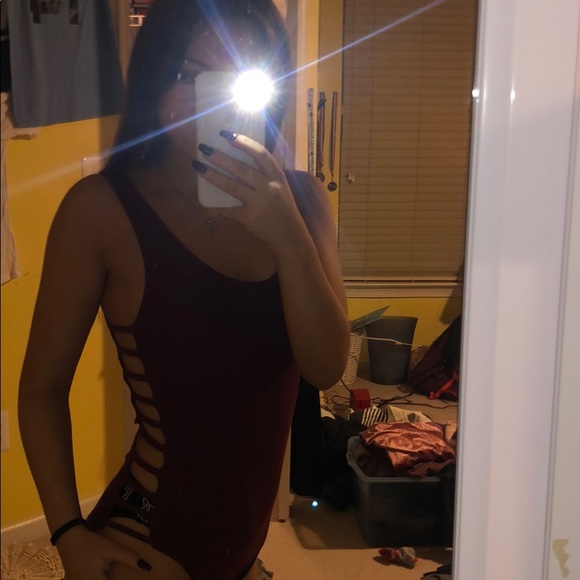 American Eagle Outfitters Tops - NEW: maroon body suit size/ O/S